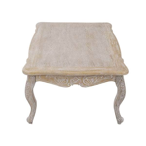 Coffee Table Oak Wood Plywood Veneer White Washed Finish