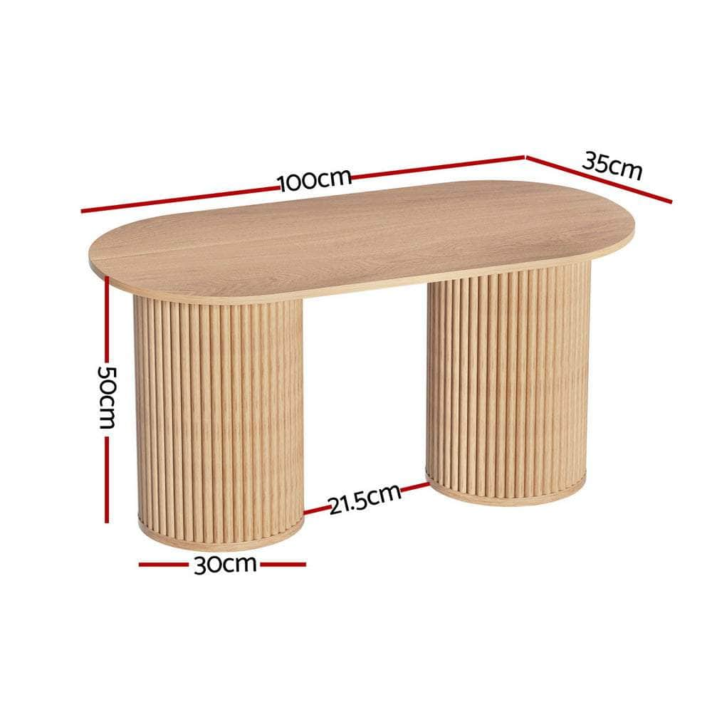 Coffee Table Oval 100Cm Pine Samuel