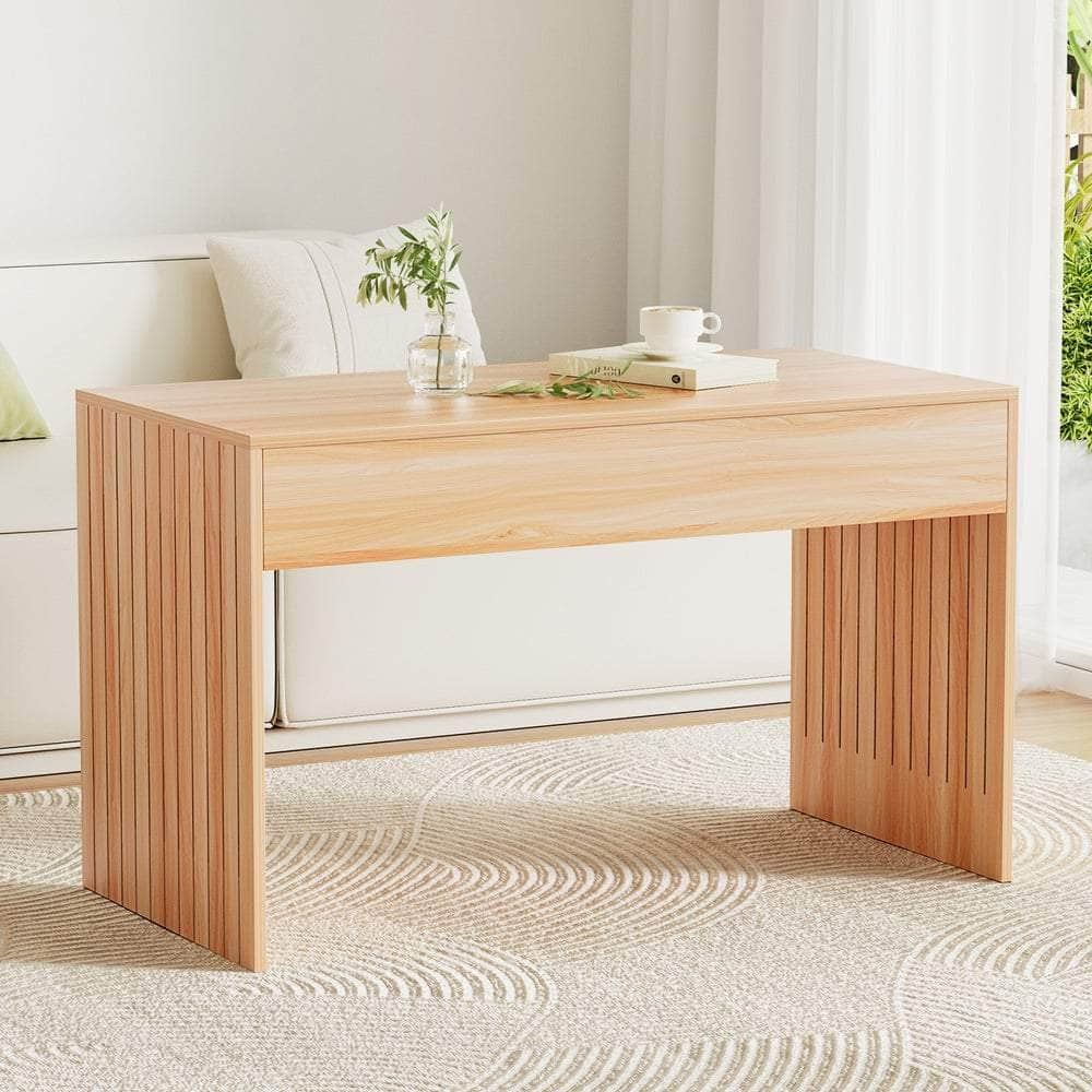 Coffee Table Rectangle Fluted Side 100CM