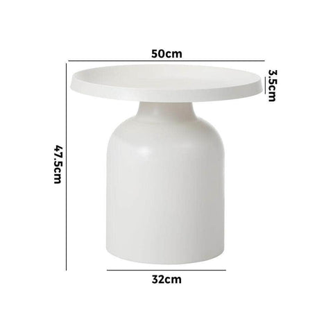 Coffee Table Round End Table Side Table White