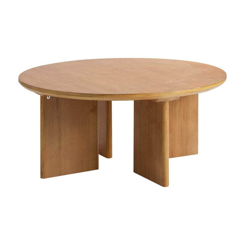 Coffee Table Round Side End Tables Wooden Natural