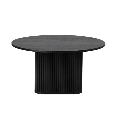 Coffee Table Round Wooden Black