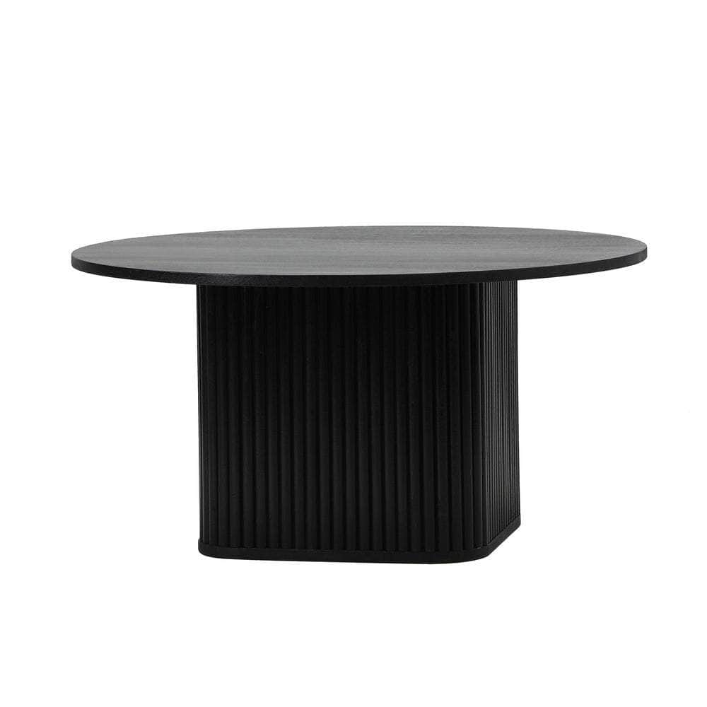 Coffee Table Round Wooden Black