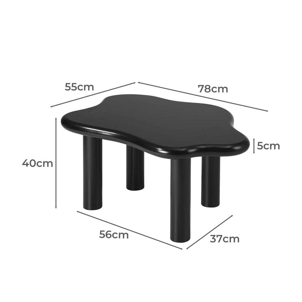 Coffee Table Side Tables Black Irregular