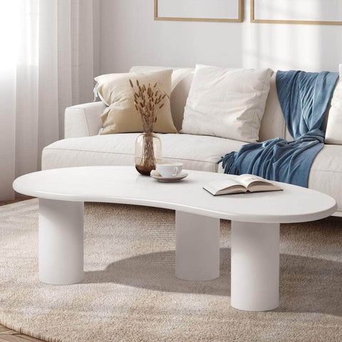 Coffee Table Side Tables Living Room Irregular White