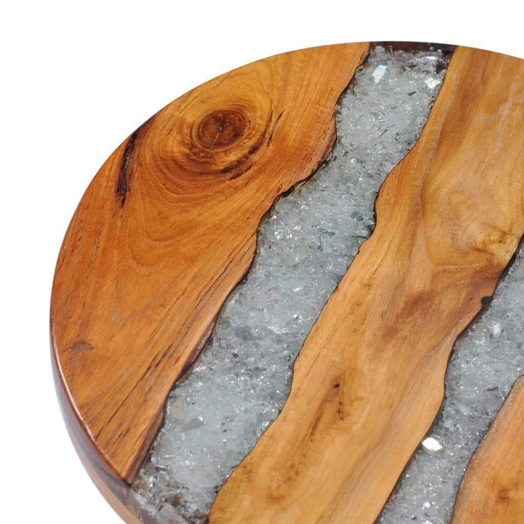 Coffee Table  Solid Teak Wood and Polyresin