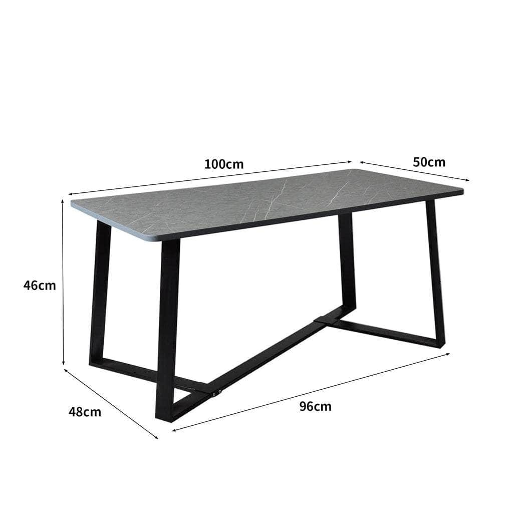 Coffee Table Storage Dining Table Industrial Steel Legs Grey 100CMX50CM