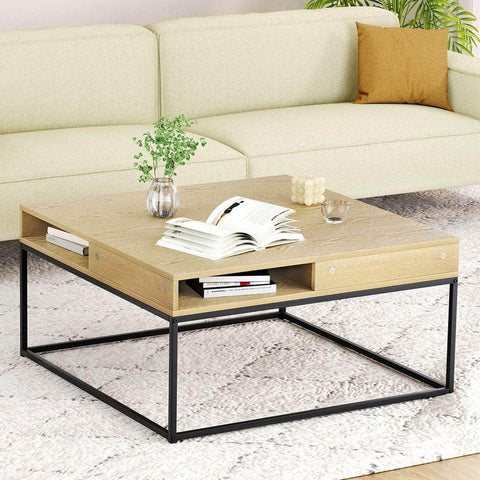 Coffee Table Storage Shelf Metal Frame