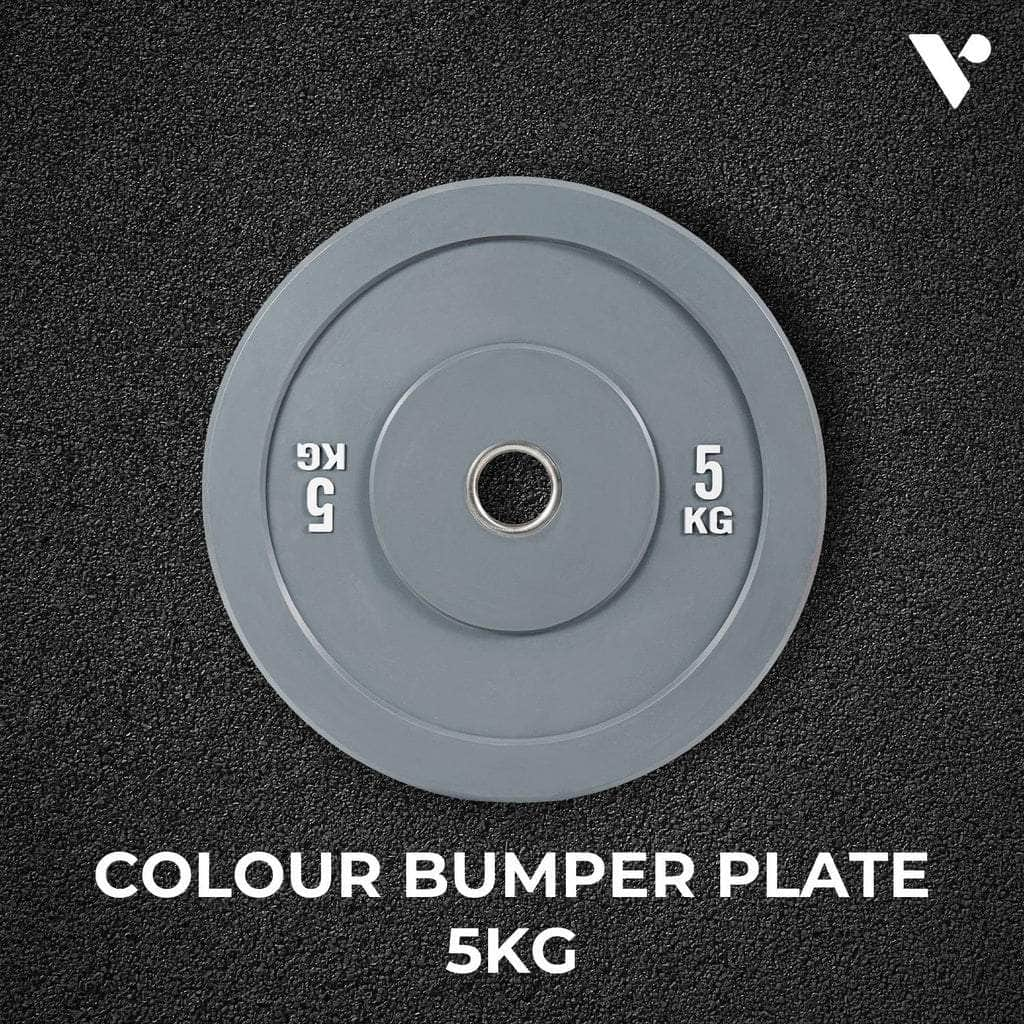 Colour Bumper Plate 5Kg X 2 Gray