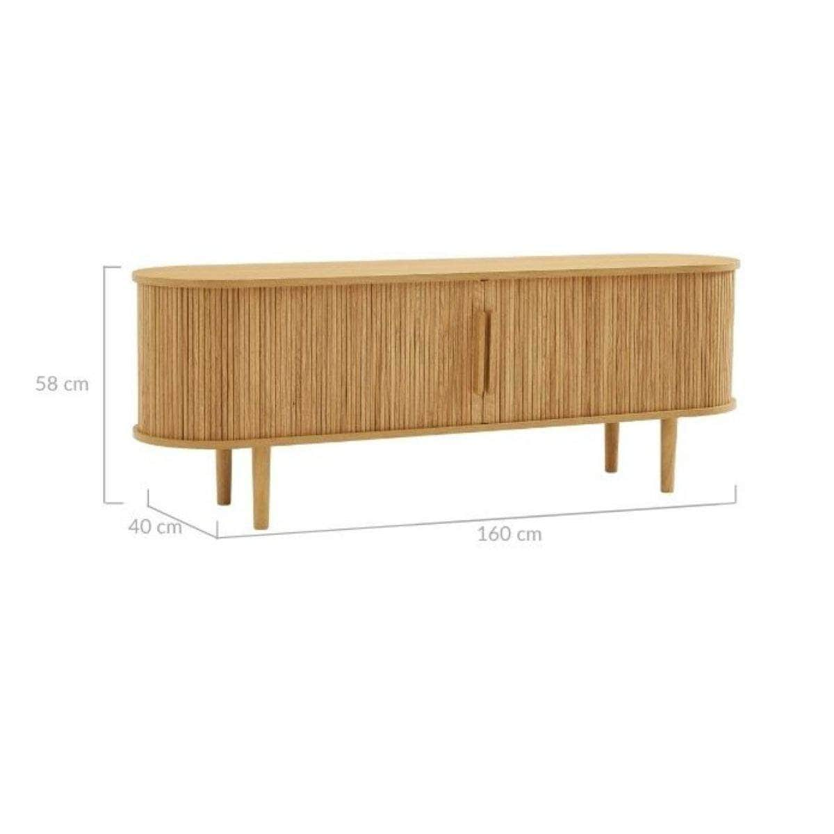 Column Tv Stand In Natural 160Cm