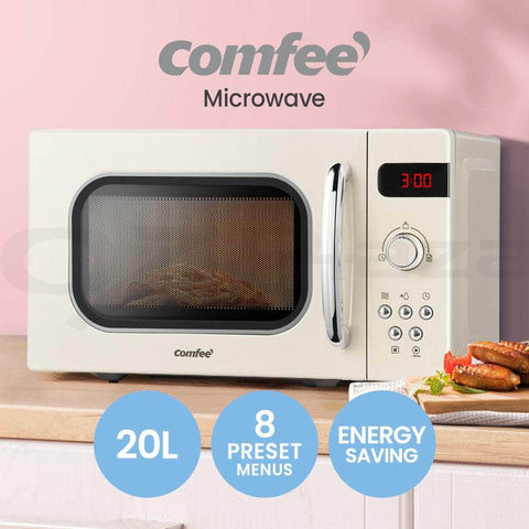 Comfee 20L Microwave Oven 800W Countertop Kitchen 8 Cooking Settings 3 Colours