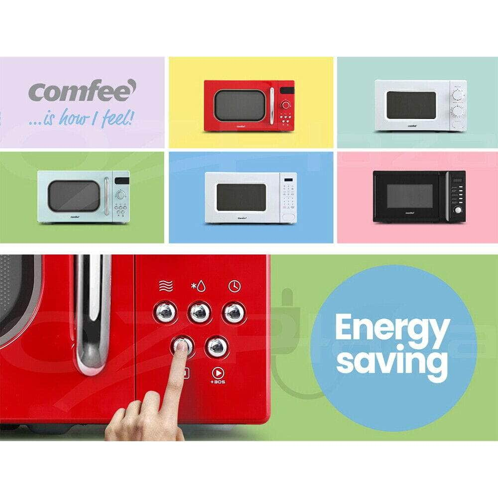 Comfee 20L Microwave Oven 800W Countertop Kitchen 8 Cooking Settings 3 Colours