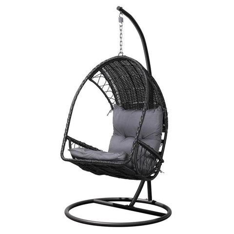 Comfortable Black Outdoor Egg Swing Chair