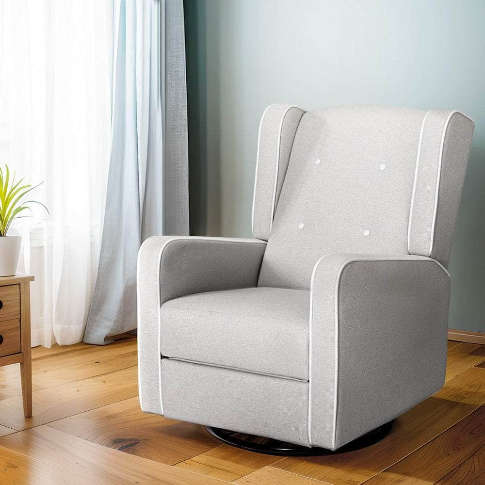 Comfortable Swivel Recliner Armchair - Grey