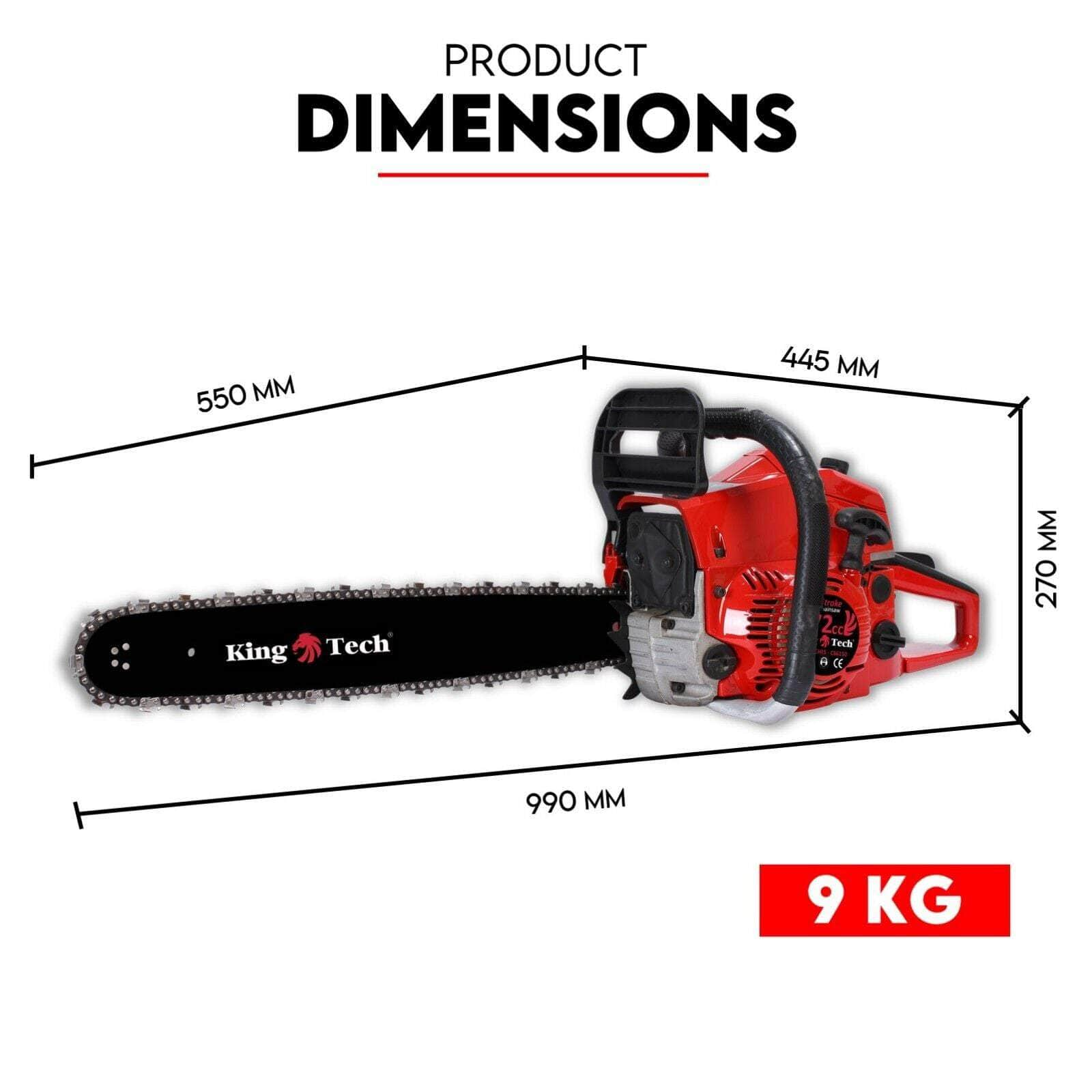 Commercial 22" Petrol Chainsaw - Heavy-Duty