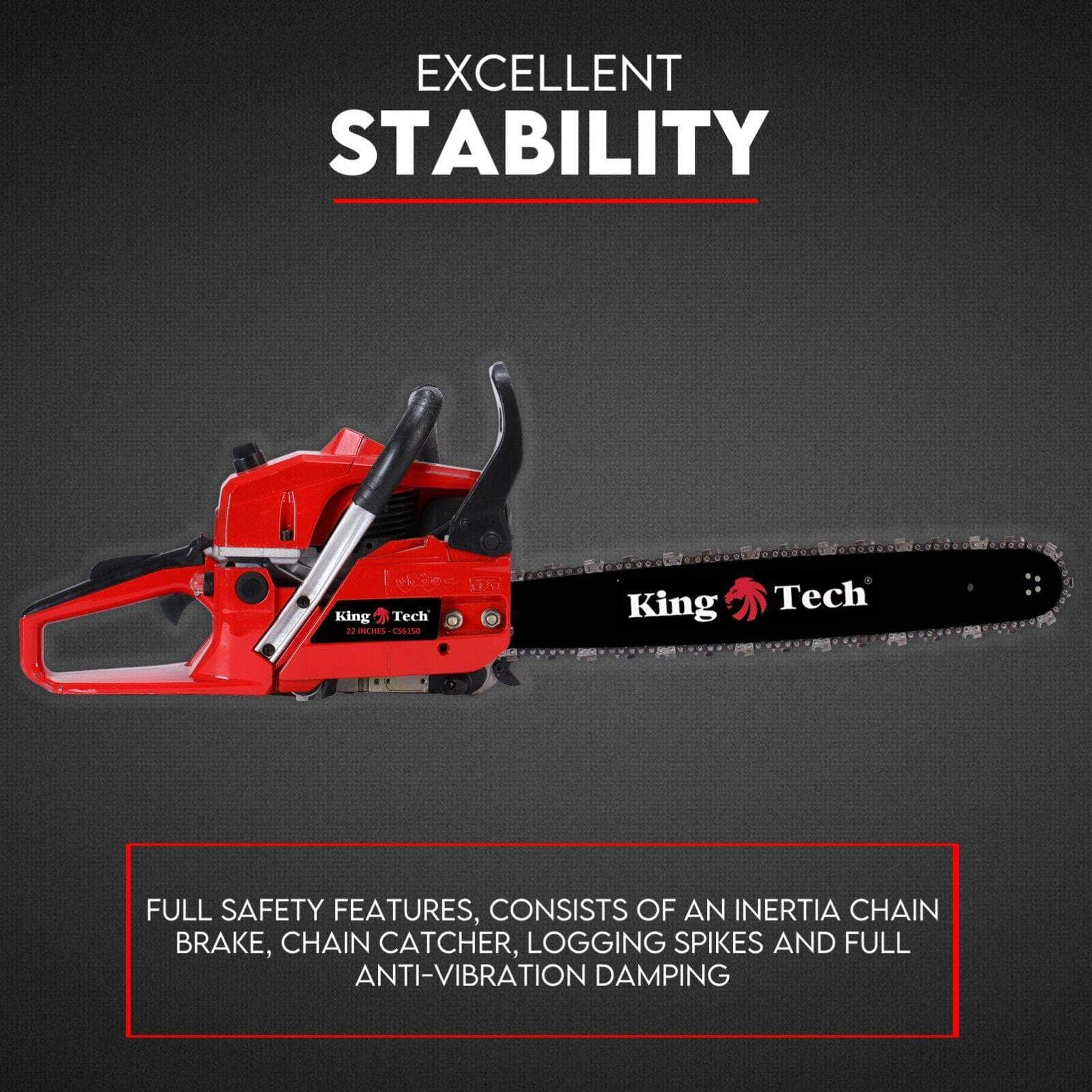 Commercial 22" Petrol Chainsaw - Heavy-Duty