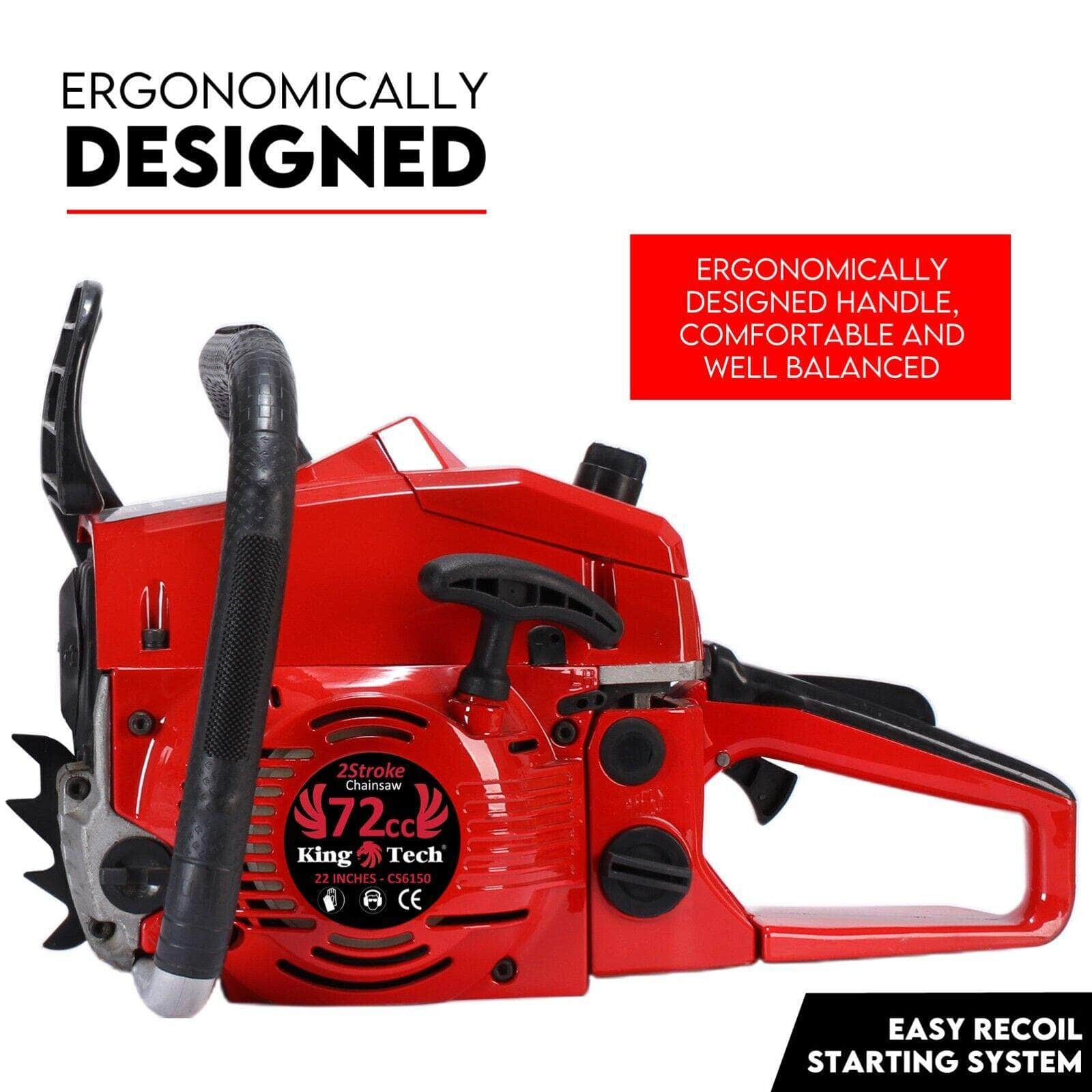 Commercial 22" Petrol Chainsaw - Heavy-Duty