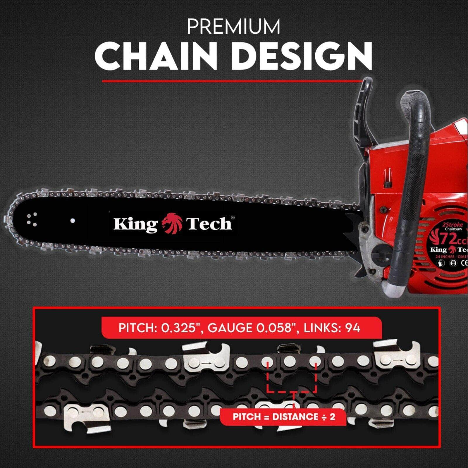 Commercial 24" Petrol Chainsaw - Heavy-Duty