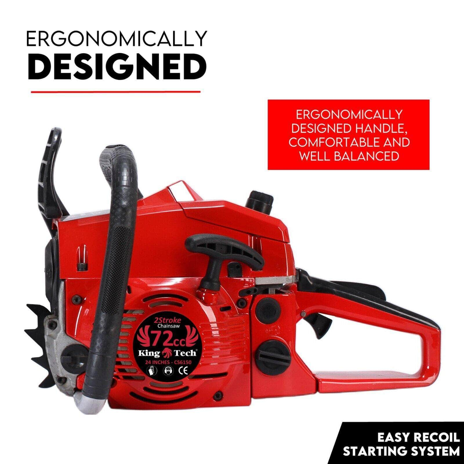 Commercial 24" Petrol Chainsaw - Heavy-Duty