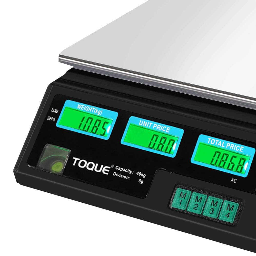 Commercial Digital Kitchen Scales LCD Shop 40KG Food Weight Electronic Scale