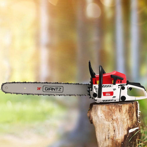 Commercial Petrol Chainsaw E-Start 24