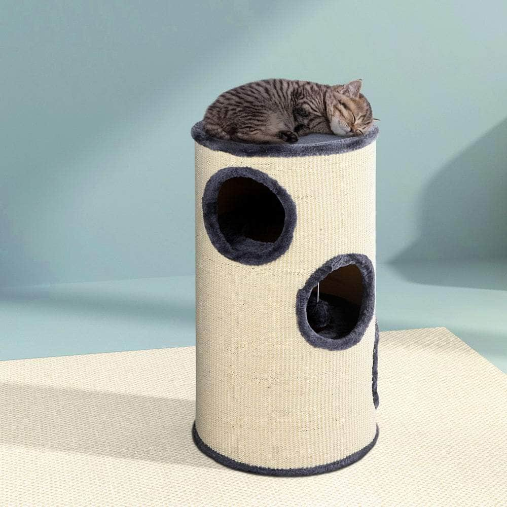 Compact 70cm Cat Tree with Scratching Post & Toys