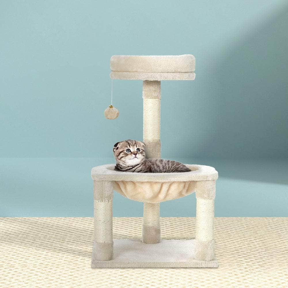 Compact Cat Tree Tower with Scratching Posts - 69cm