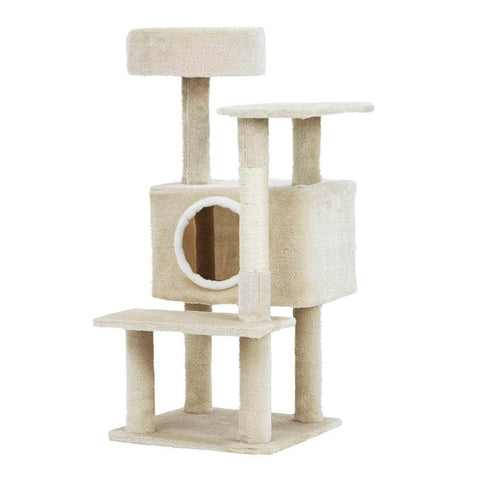 Compact Cat Tree Tower with Scratching Posts - 90cm