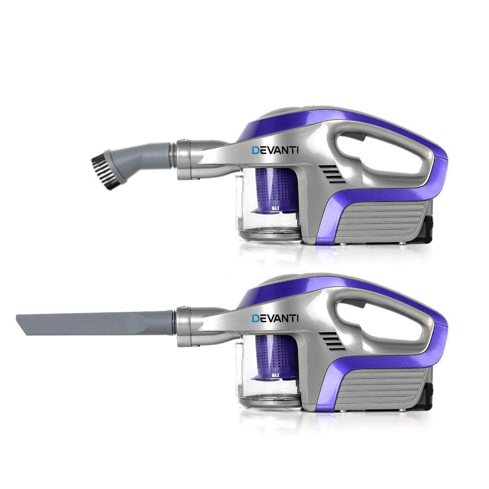 Compact Devanti Cordless Vacuum Cleaner - 150W Purple