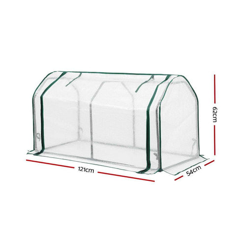 Compact Mini Greenhouse - Roll-Up Zipper Door 1.2M