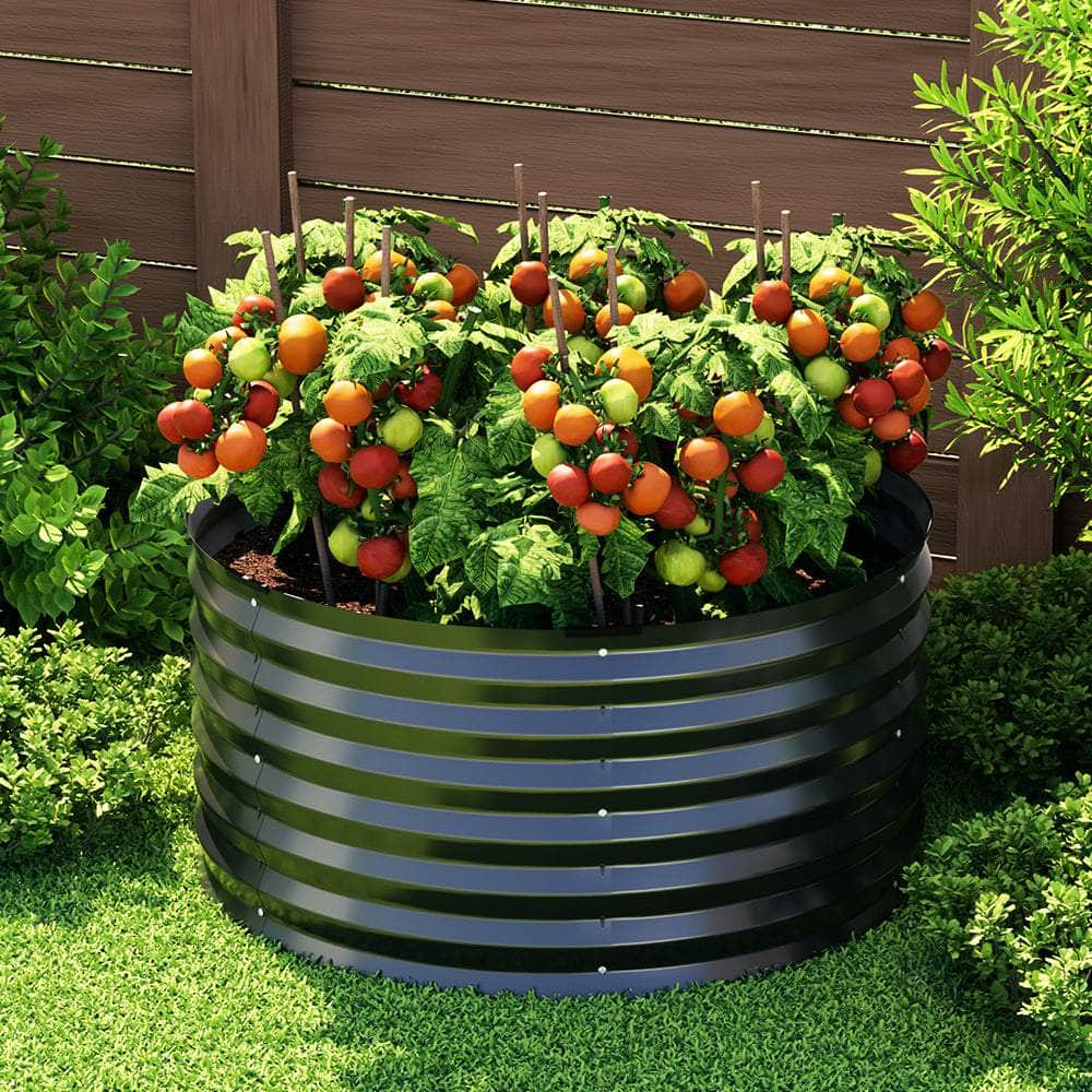 Compact Round Garden Bed - Raised Planter 90CM