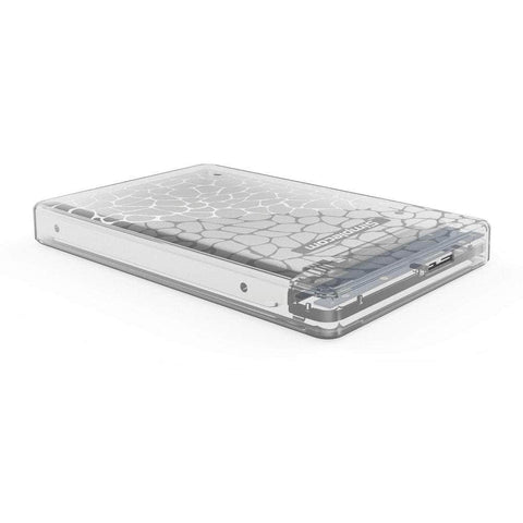 Compact Tool-Free 2.5'' Sata To Usb 3.0 Hdd/Ssd Enclosure Transparent Clear