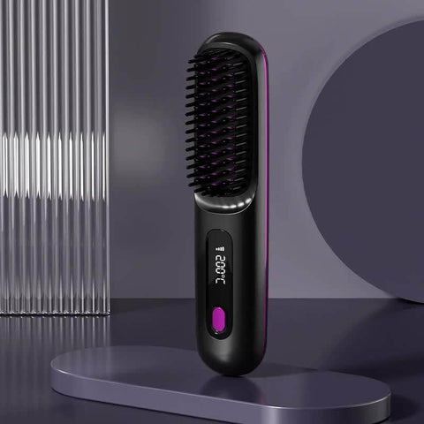 Compact Wireless Hair Brush - Rechargeable