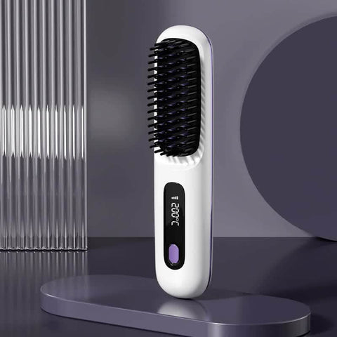 Compact Wireless Hair Brush - Rechargeable