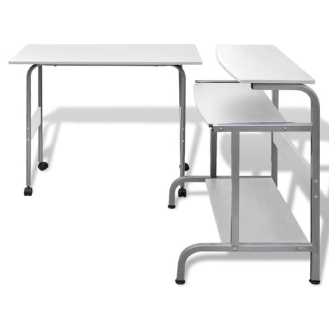 Computer Desk Adjustable Workstation White