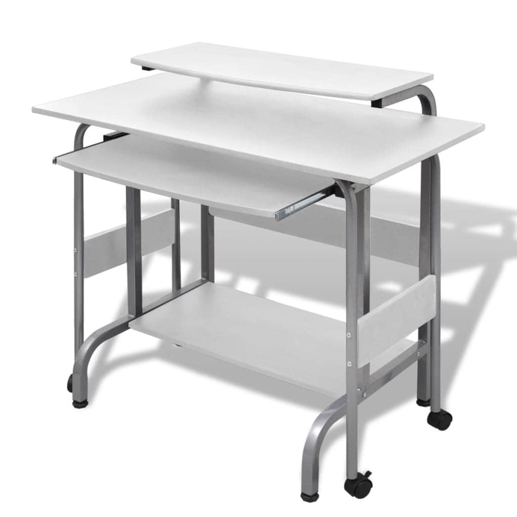 Computer Desk Adjustable Workstation White