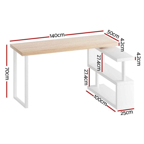 Computer Desk Bookshelf 140Cm