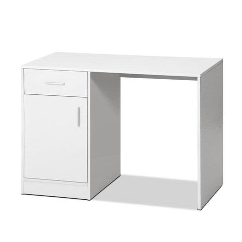 Computer Desk Drawer Cabinet White 100Cm