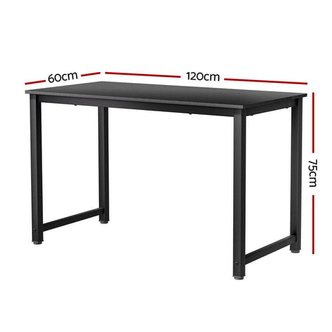 Computer Desk Home Office Study Table Black 120CM