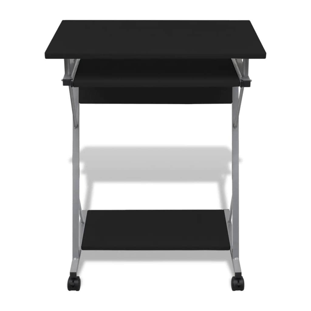 Computer Desk Pull Out Tray Furniture Office Student Table Black