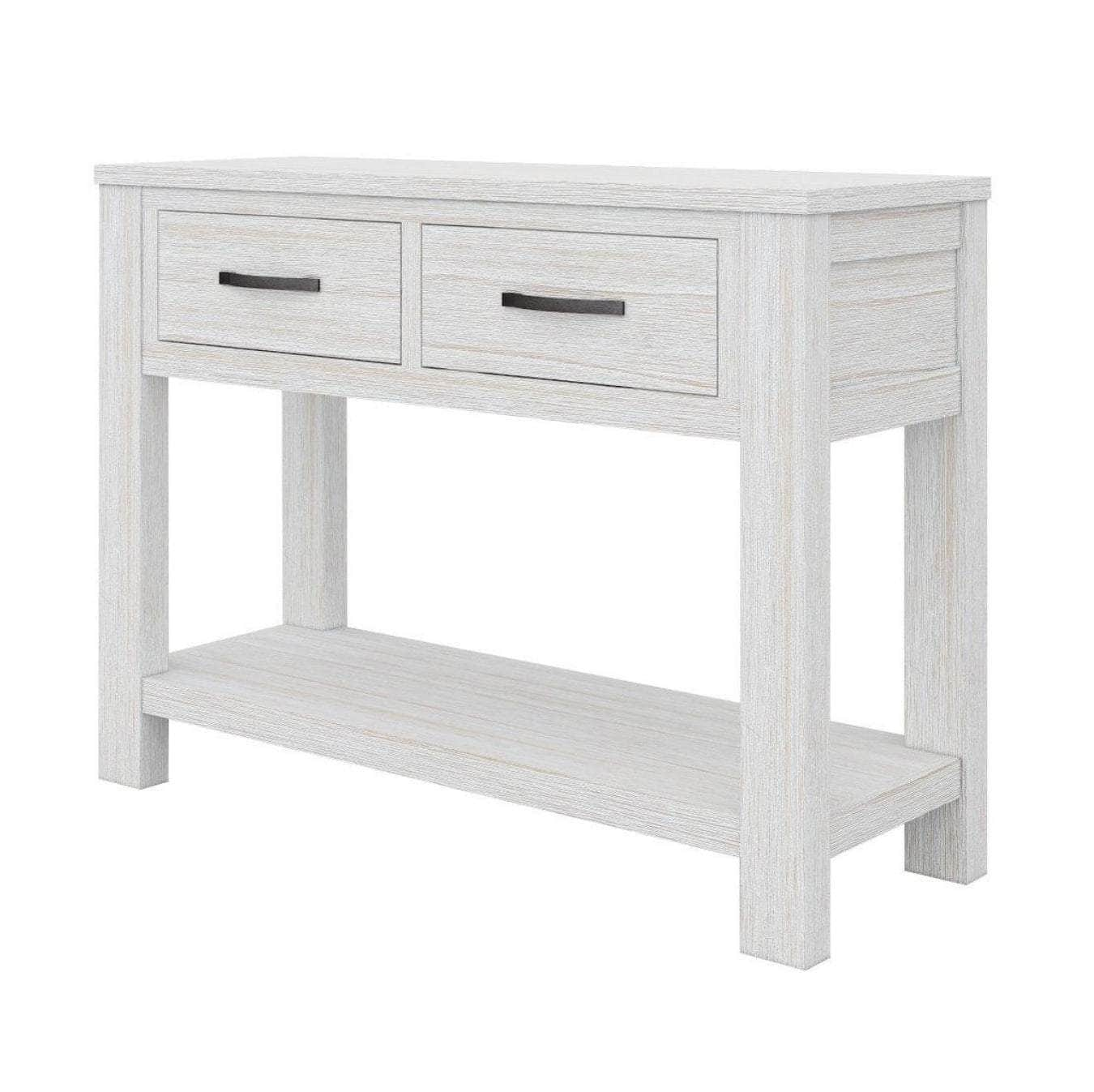 Console Hallway Entry Table 110Cm Solid Mt Ash Timber Wood - White