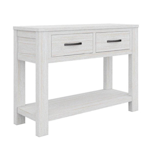 Console Hallway Entry Table 110Cm Solid Mt Ash Timber Wood - White