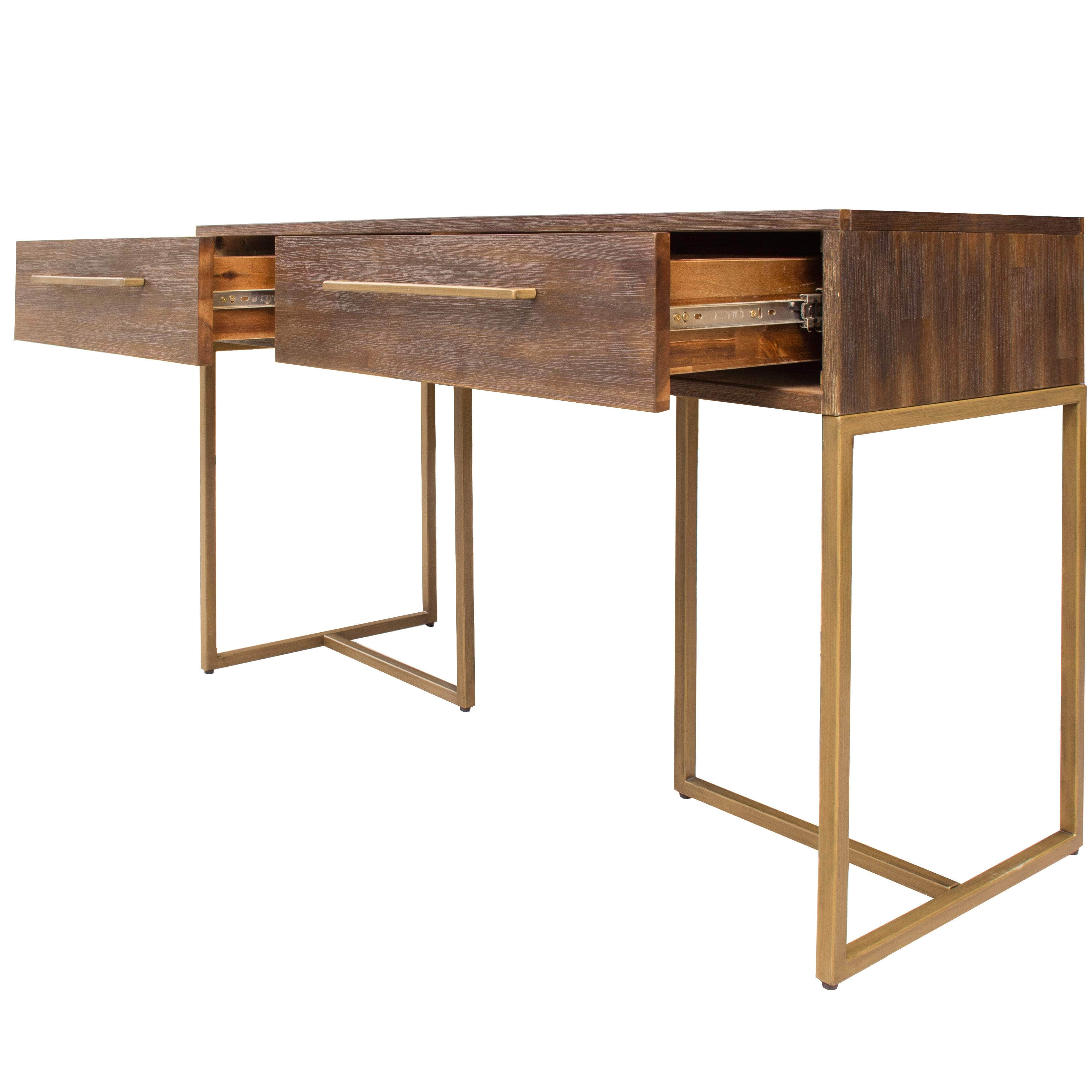 Console Hallway Entry Table 120Cm Solid Acacia Timber Wood - Brown