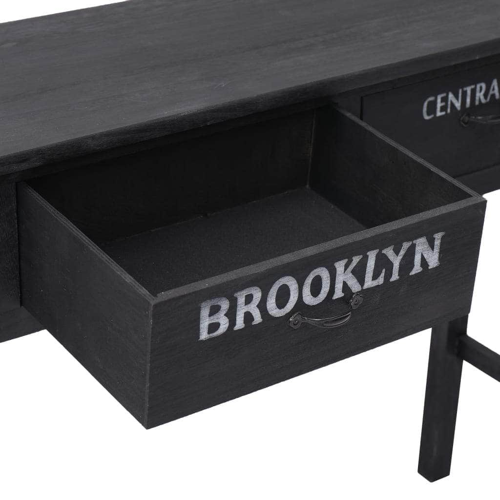 Console Table 2 Drawers Black