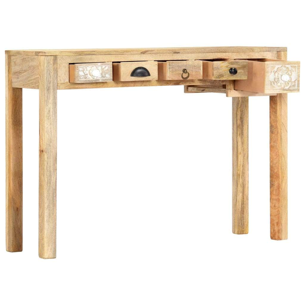 Console Table 5 Drawers Solid Mango Wood