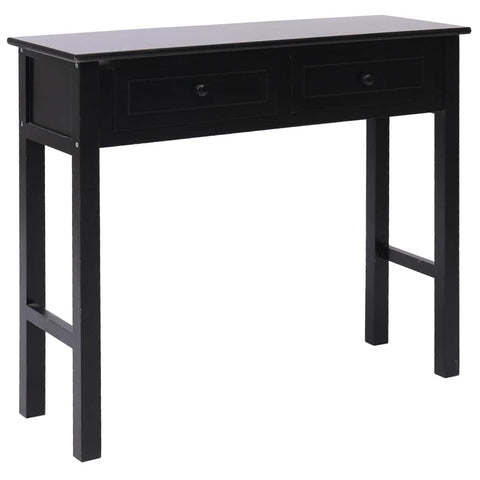 Console Table Black Wood