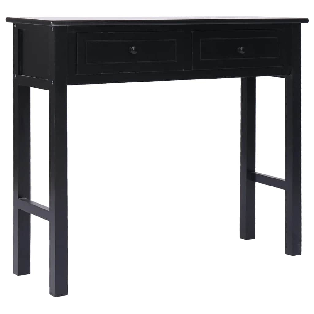 Console Table Black Wood