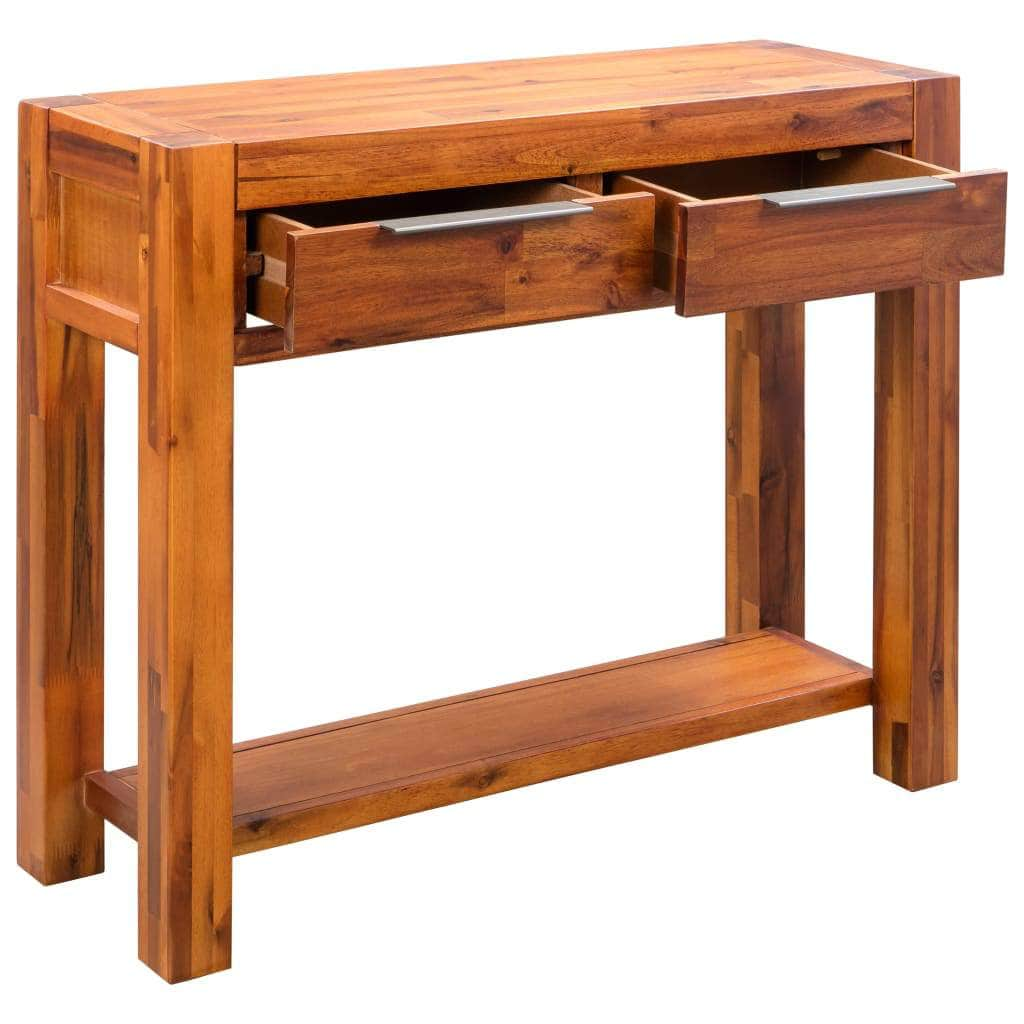 Console Table Durable Solid Acacia Wood