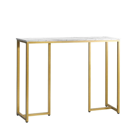 Console Table Hallway Entry Side Tables Marble Effect Hall Display White&Gold