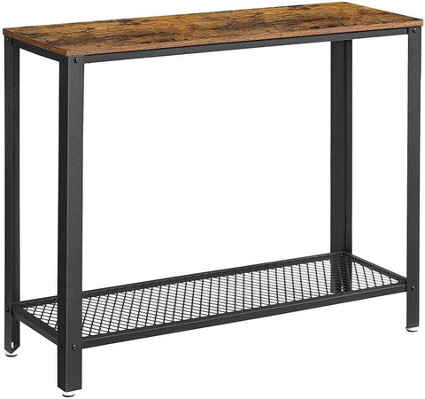 Console Table Rustic Brown And Black